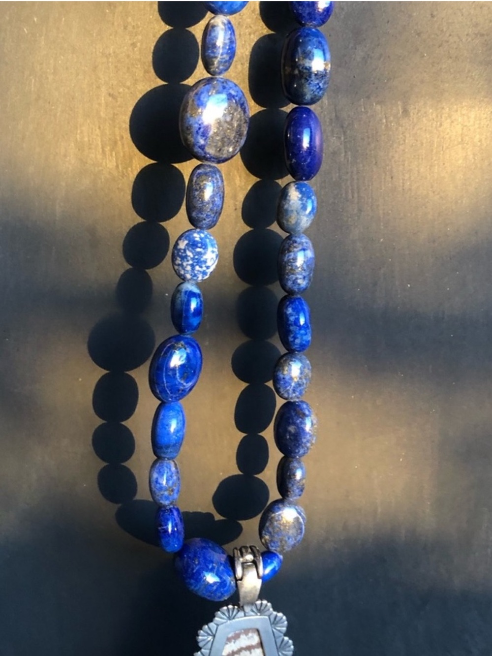 Lapis Lazuli Bead Necklace - Deep Blue Gemstone Strand